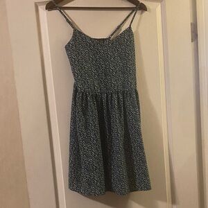 SHEIN Green Floral Mini Dress